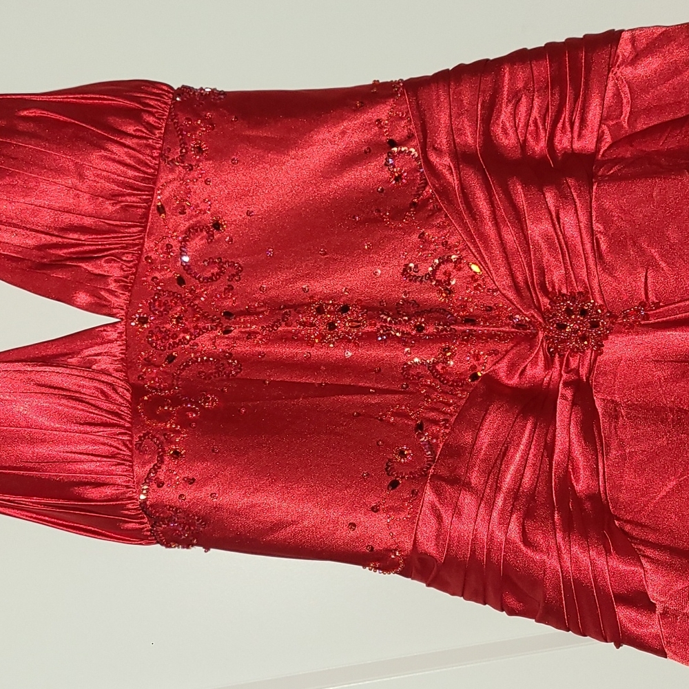 Red Beaded Gown